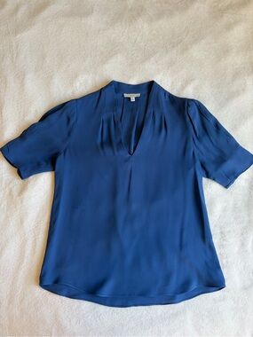 Joie Blue Silk Blouse